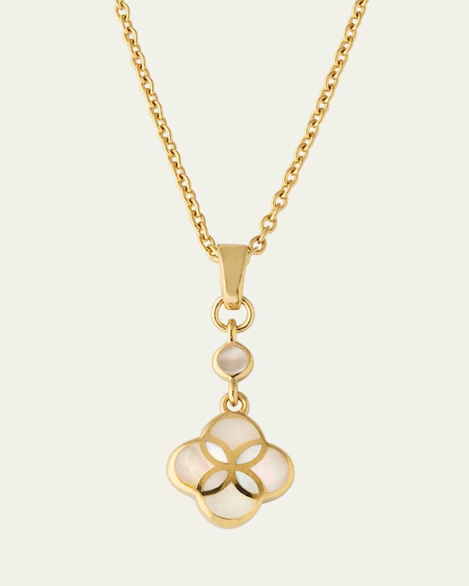Single Petal Mother of Pearl Drop Necklace
